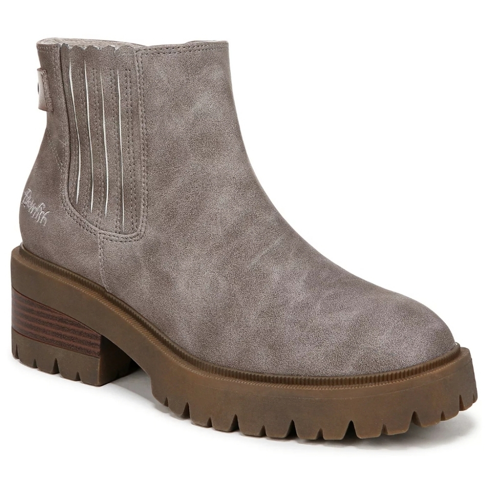 Blowfish Malibu Joy Women's Ankle Boots Casual Comfort Gray, Size 6 Vegan